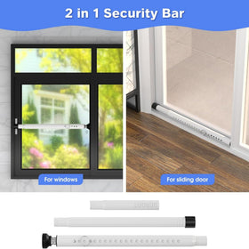 DEROFIT 2-in-1 security bar enables use on doors or windows