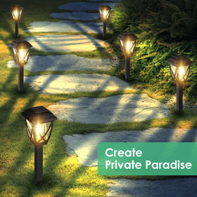 Derynome planter lighting adds subtle illumination to decorative beds
