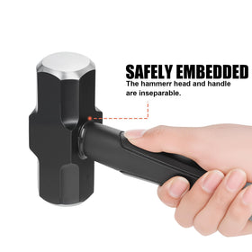 DESHIL 3lb sledge hammer with precision-balanced head for efficient strikes