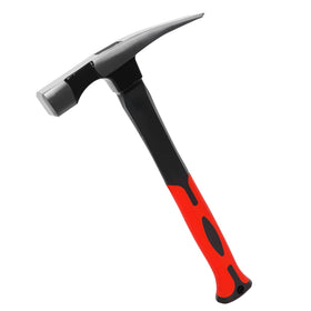DESHIL Bricklayers Hammer 16 oz with forged steel head for durable masonry tasks.