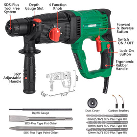 Deshuo SDS-Plus setup demonstrates quick concrete drilling with minimal effort