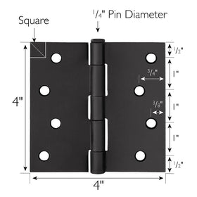 Design House heavy-duty steel interior hinges for durable door support.