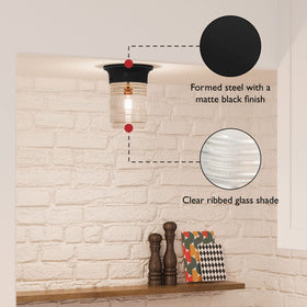 Design House Jelly Jar compact dimensions fit low ceilings while delivering steady illumination.