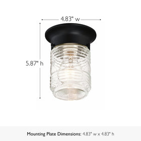 Design House Jelly Jar matte black finish adds timeless mid-century style for entryways.