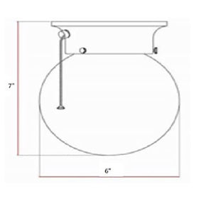 Design House Millbridge Globe in oil rubbed bronze adds timeless elegance to any room.