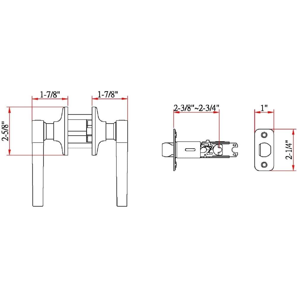 Design House Scroll Lever reversible usage for versatile door installation.