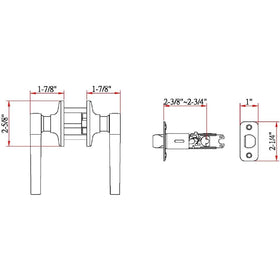 Design House Scroll Lever reversible usage for versatile door installation.