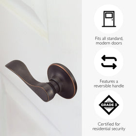Design House Springdale door handle installation demonstrating simple, tool-friendly mounting