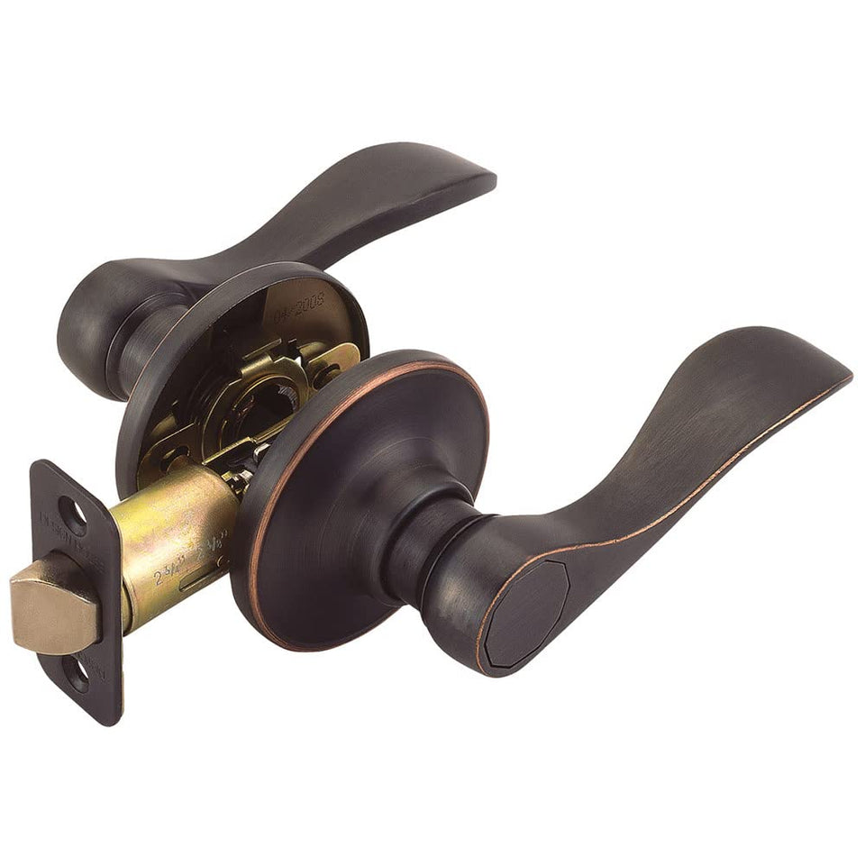 Design House Springdale passage lever in oil-bronze finish, ideal for interior doors