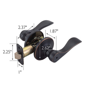 Design House Springdale reversible privacy lever fits both left and right doors