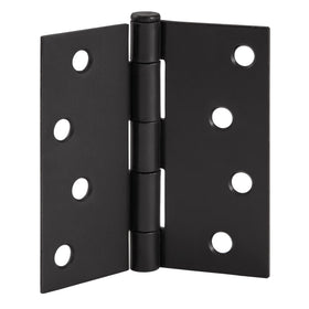 Design House square-corner hinge design in matte black for a classic look.