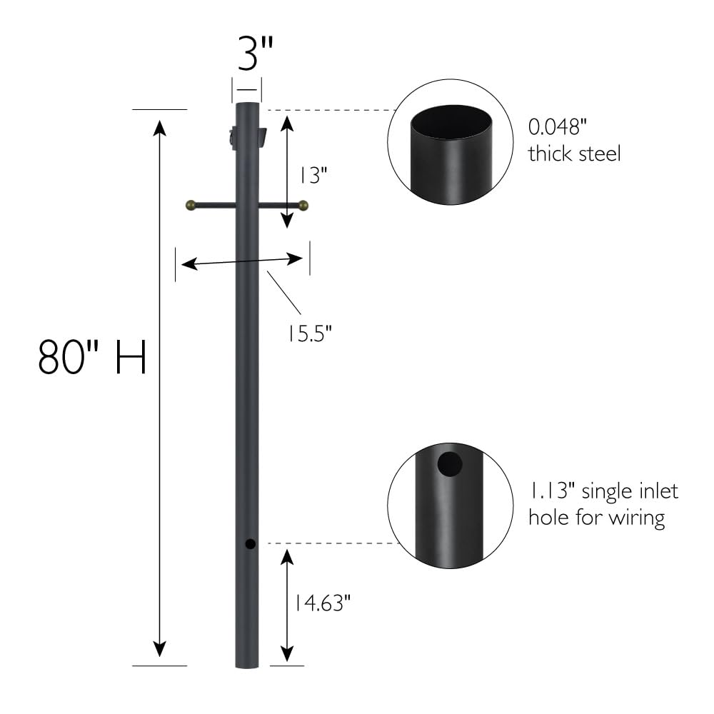 Design House lamp post with built in outlet powers seasonal décor and tools.