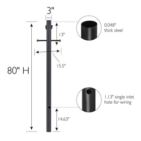Design House lamp post with built in outlet powers seasonal décor and tools.