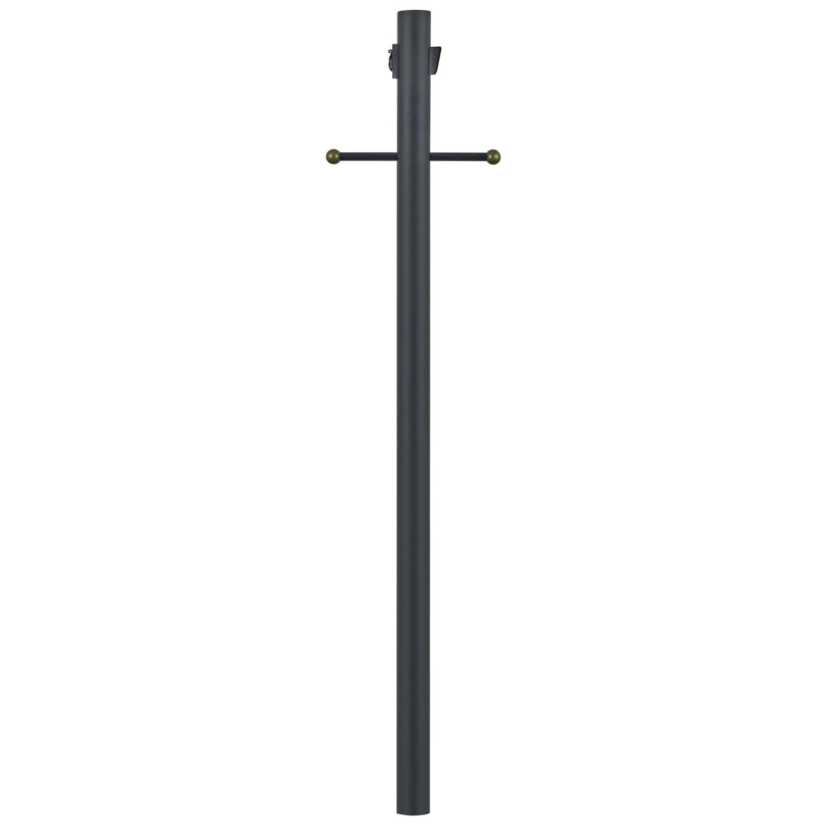 Design House traditional outdoor lamp post with cross arm illuminates entryways gracefully.