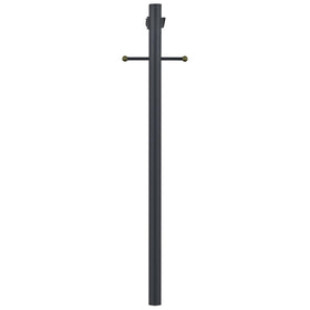 Design House traditional outdoor lamp post with cross arm illuminates entryways gracefully.