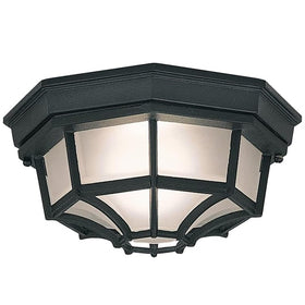 Designers Fountain 2067-BK Builder flush mount porch light for durable outdoor lighting