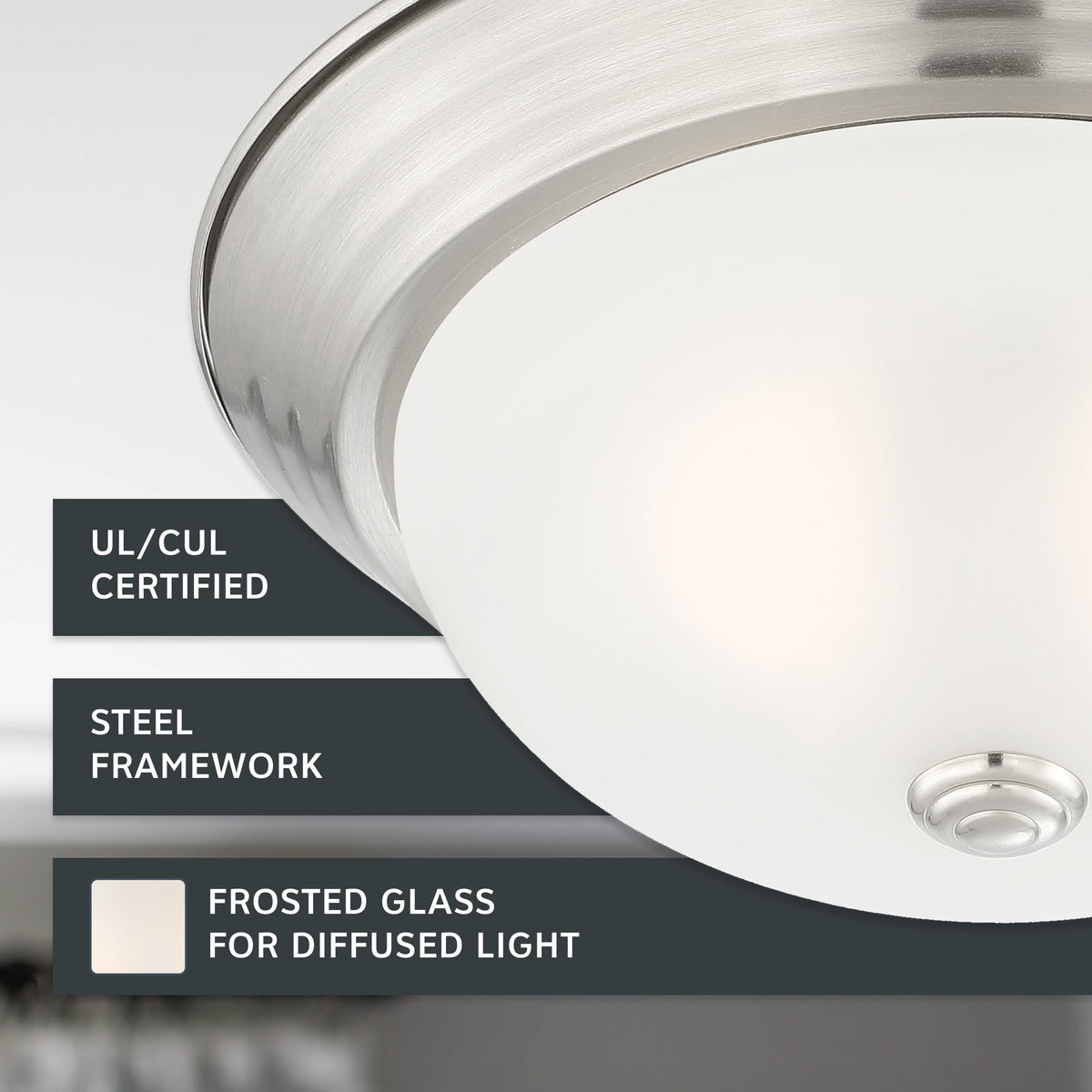 DESIGNERS FOUNTAIN durable steel construction ensures lasting interior lighting.