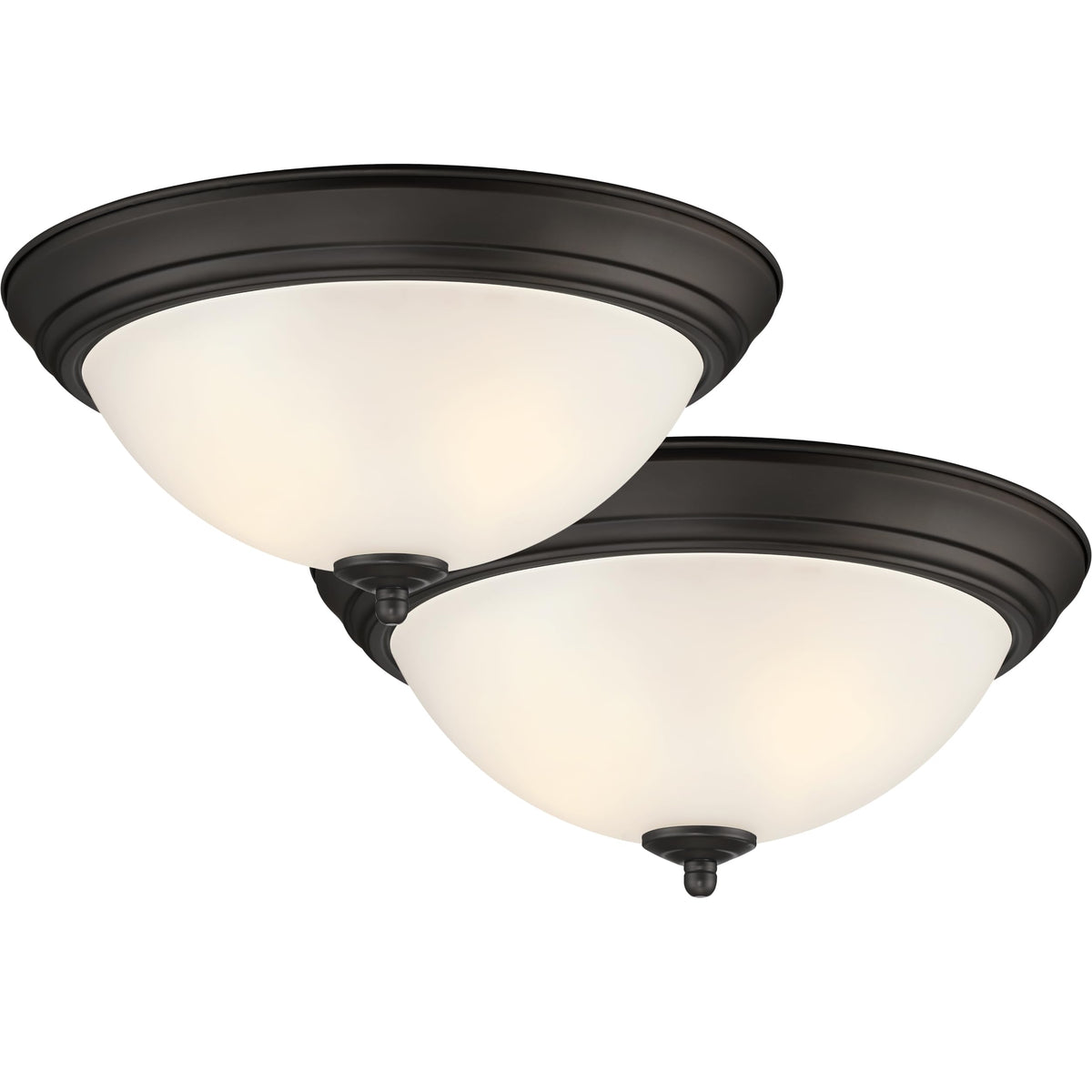 Designers Fountain flush mount ceiling light 11-inch with frosted glass for diffused illumination