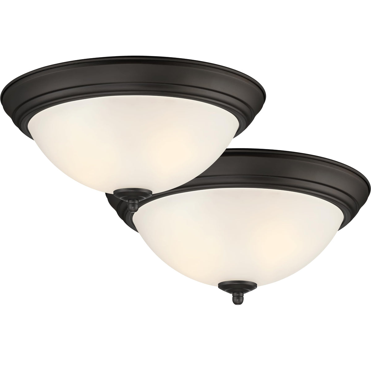 Designers Fountain flush mount light closeup of frosted glass diffused glow for elegant interiors