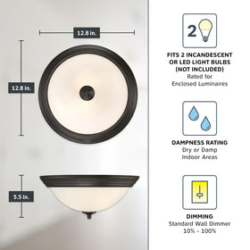 Designers Fountain flush mount light two-pack adds versatile ceiling lighting options