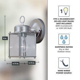 Back plate mounting of Designers Fountain Preston wall sconce highlights easy installation.