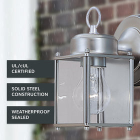 Pews finish details on Designers Fountain Preston emphasize weather-resistant exterior design.
