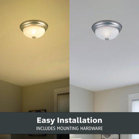 DESIGNERS FOUNTAIN Reedley 11 inch round ceiling light for compact spaces