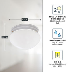 DESIGNERS FOUNTAIN two-bulb kitchen light offers flexible lighting options