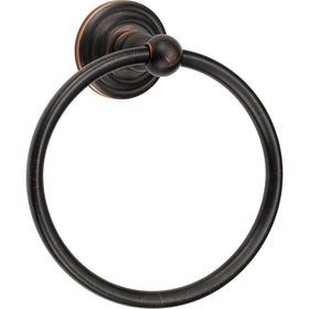 Designers Impressions 800 Series oil-rubbed-bronze towel ring for bathrooms