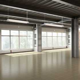DESIGNERS FOUNTAIN 4ft LED T8 shop light provides efficient illumination for workshops.