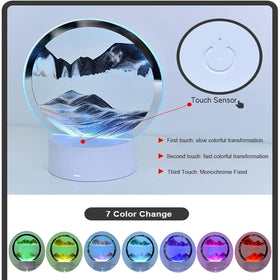 Desniltol desk decor sand painting blue, multi-purpose night light.