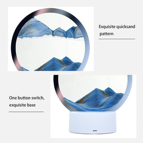 Desniltol RGB color-changing table light blue, enhances desks and nightstands.