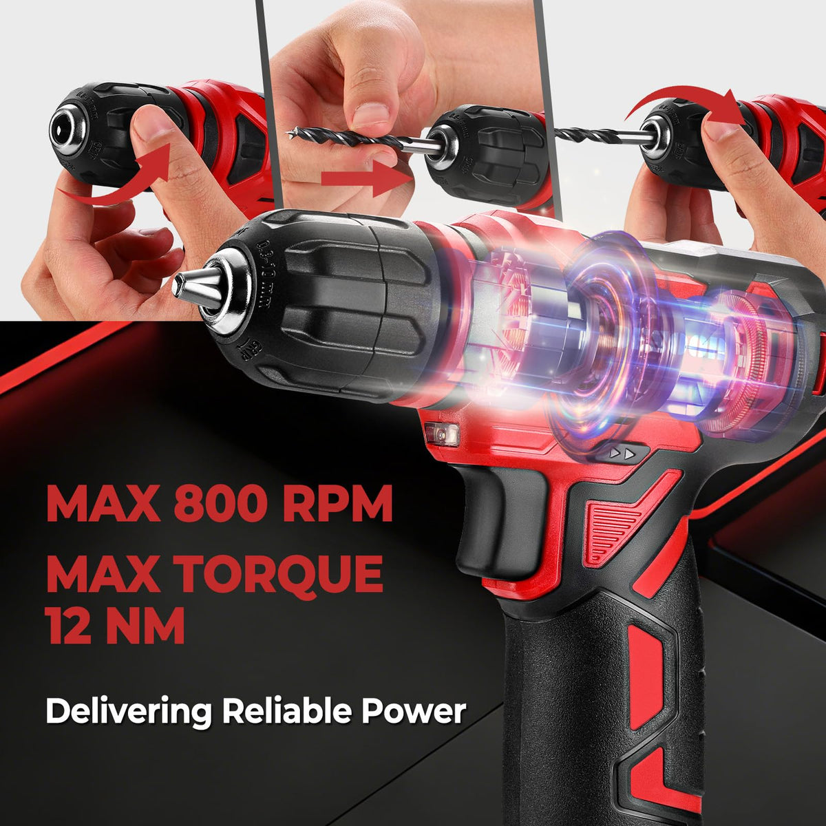DESOON lightweight drill offers comfortable grip for longer projects like curtain installations