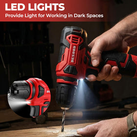 DESOON drill charging with Type-C charger for quick, convenient power