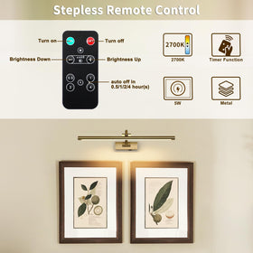 DESOOP battery-powered gallery light features a timer for hands-off operation.