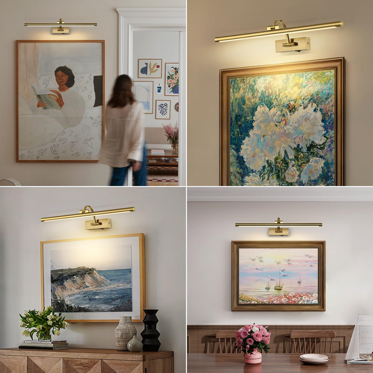 DESOOP picture light with USB-C recharge keeps frames bright without frequent battery swaps.