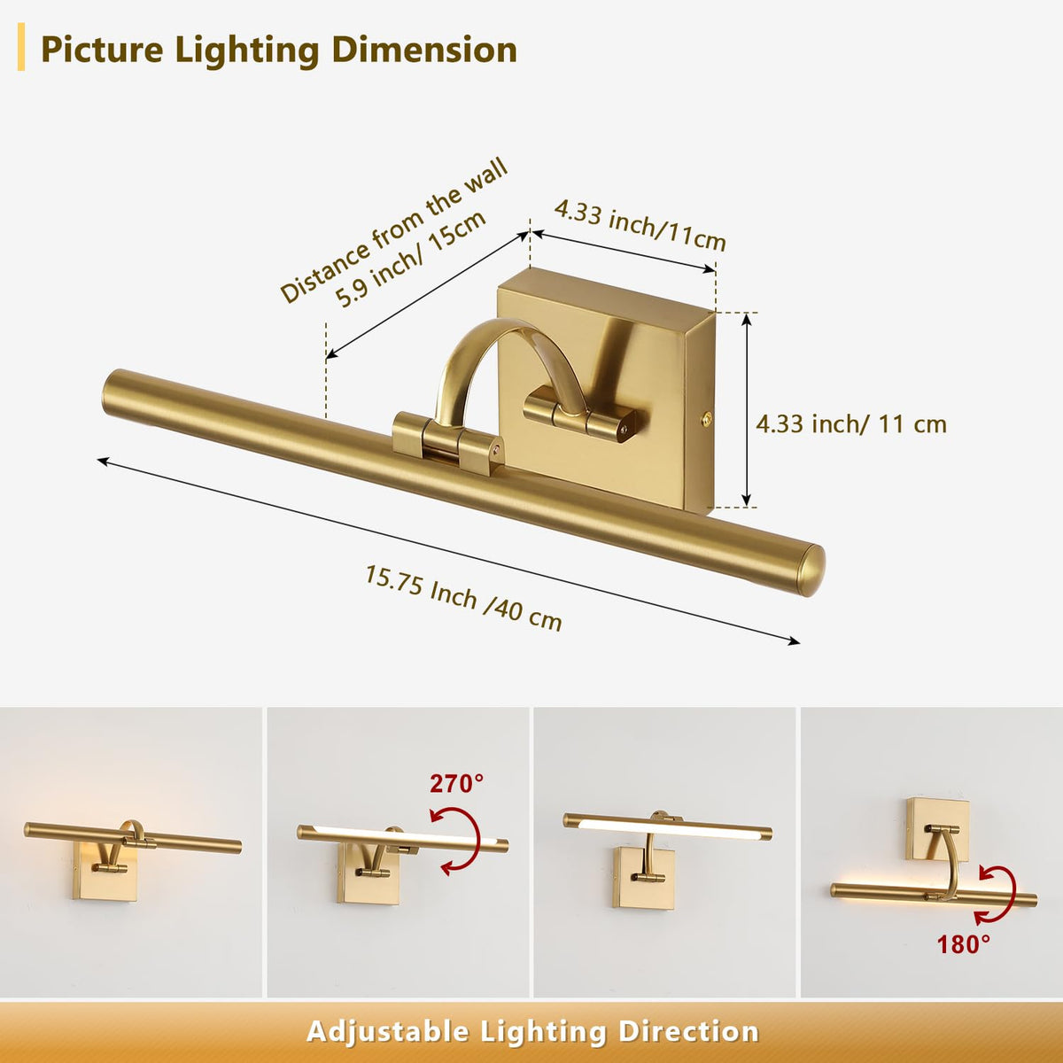 DESOOP warm white 2700K LED art light creates cozy ambience for framed works.