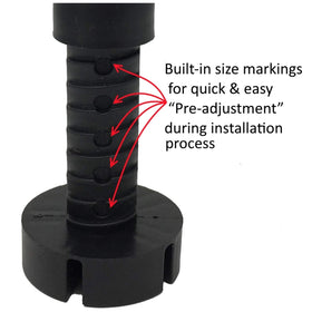 Desunia cabinet leveler leg base attachment detail highlights solid mounting hardware.