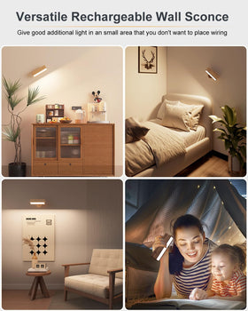 DetarZinLED 360-degree rotatable wall light adjusts angles for reading or ambiance.