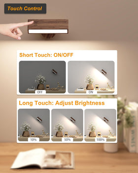 DetarZinLED touch-dimmable wall light offers stepless brightness control for mood matching.