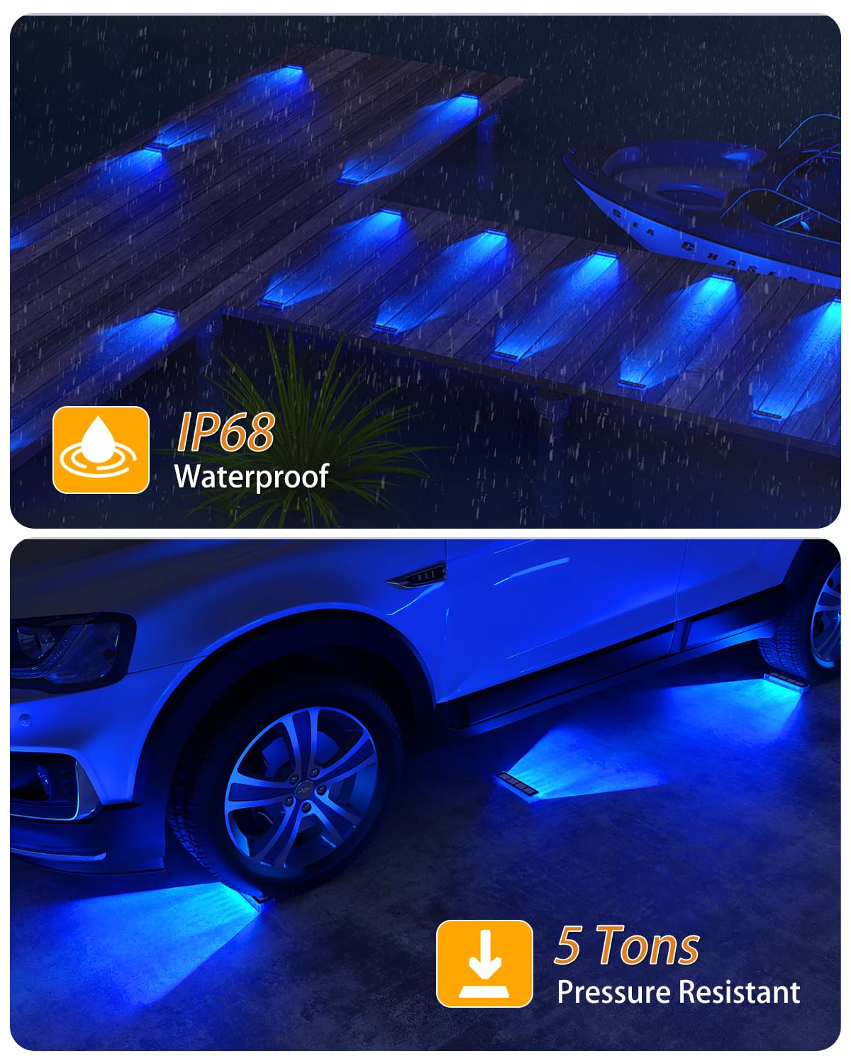 DetarZinLED auto on/off solar-powered light operates hands-free after charging.