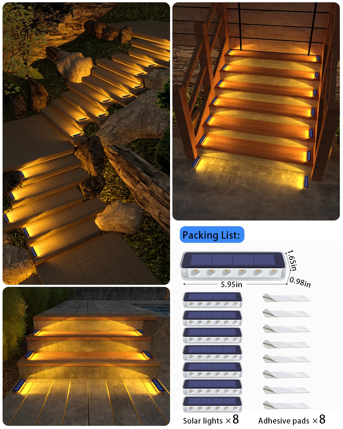 DetarZinLED auto-on/off stair light saves energy nightly.
