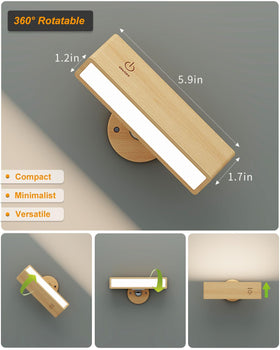 DetarZinLED cordless wall sconce can be detached for portable lighting