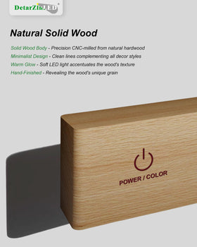 DetarZinLED minimalist wood design complements any decor.