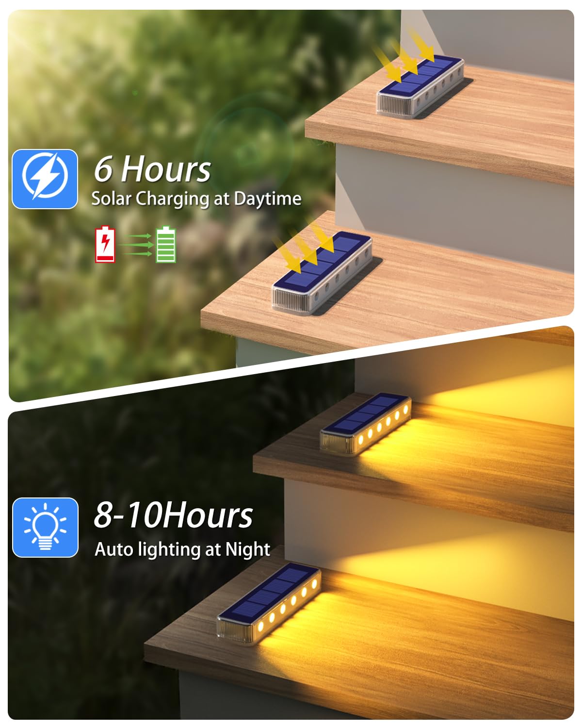 DetarZinLED outdoor stair light with bright beads enhances walkway visibility.