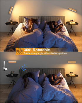 DetarZinLED wall light 360-degree rotation directs light precisely.