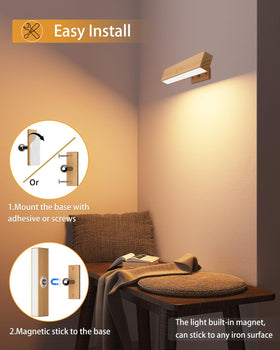 DetarZinLED remote-controlled wall light offers quick brightness tweaks.