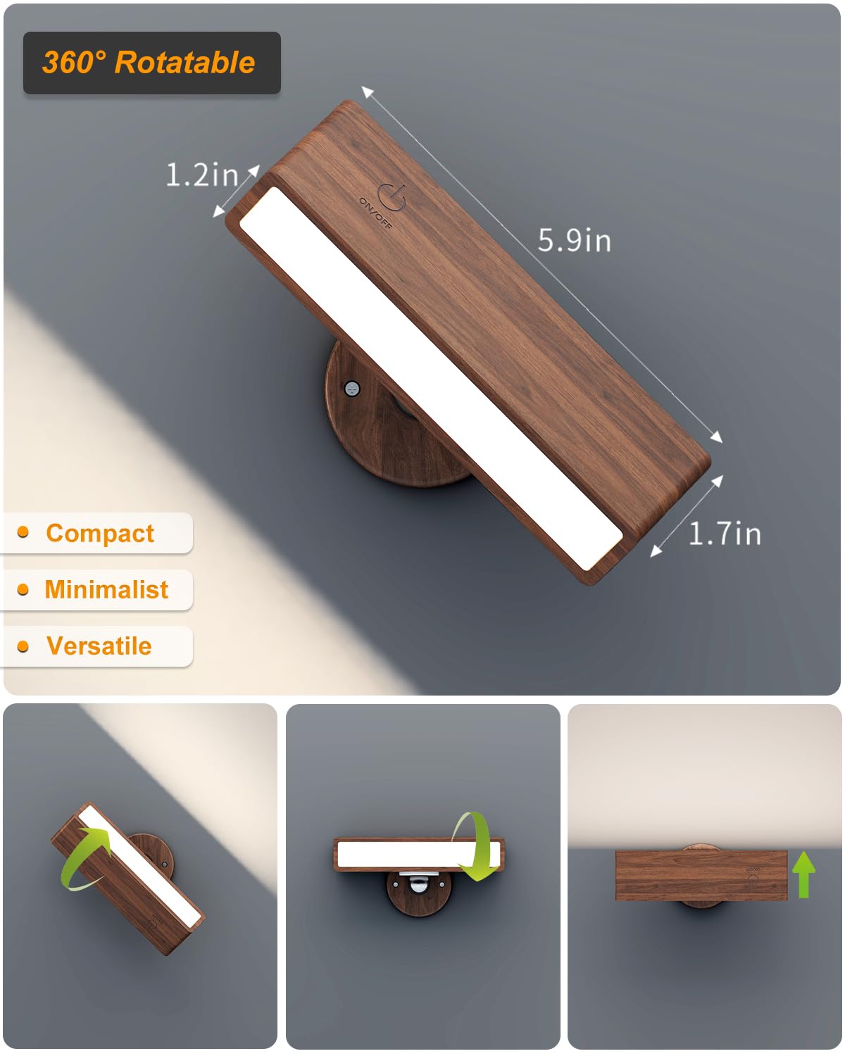 DetarZinLED two-pack set offers coordinated bedroom and living area lighting.