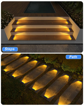 DetarZinLED warm white deck light creates inviting patio ambiance.