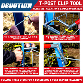 DEUOTION durable steel construction for outdoor fencing tasks